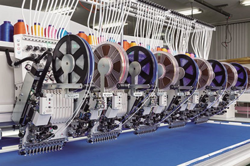 Option pose paillettes pour machine à broder industrielle multi-têtes