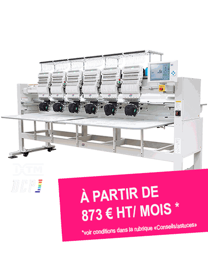 Offre machine à broder multi-têtes professionnelle équipée des technologies DCP et I-TM