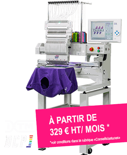 Offre machine à broder professionnelle équipée des technologies DCP et I-TM