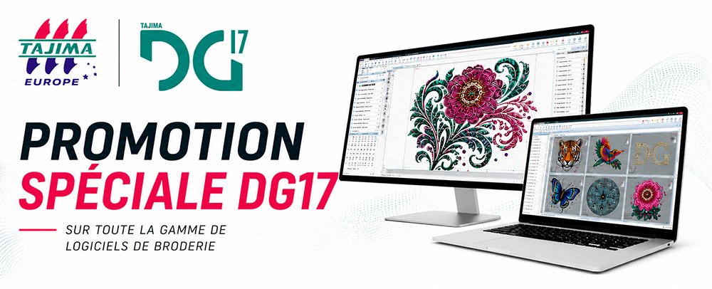 Promotion spéciales sur toute la gamme de logiciels de broderie.