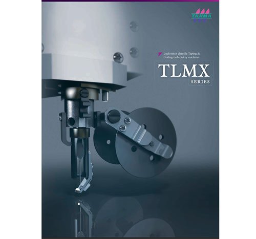 Machine à broder multi-têtes de type spécial pour broder en points standards et pose garniture cordons, rubans, lacets, en zig-zag, enroulés.