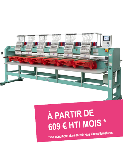 Exemple de financement d'une brodeuse multi-têtes industrielle de type canon - modèle standard